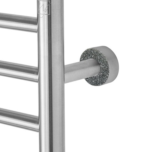Brushed Towel Warmer Slate Austrian Crystals Close up