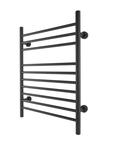 Infinity matte black towel warmer - wall mounted