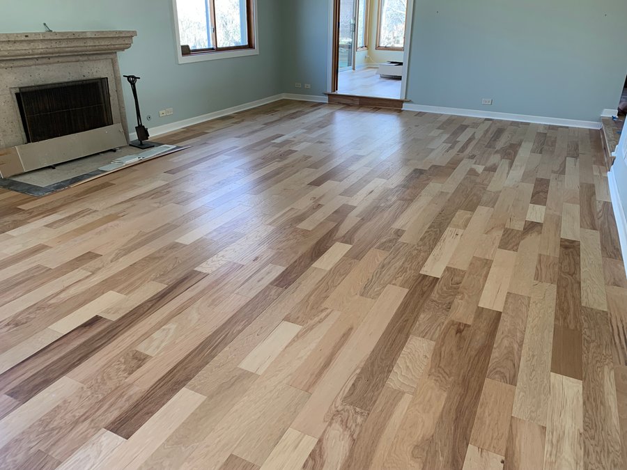 SmartInstall for living room with Engineered wood floor and Environ floor heating