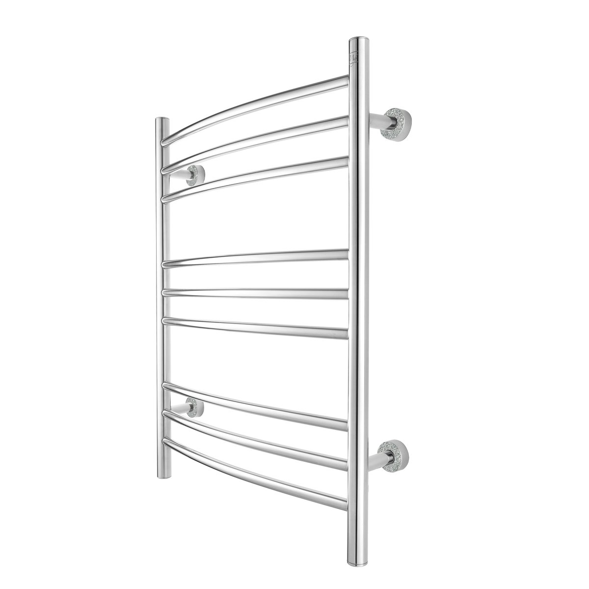 Polished Towel Warmer Platinum Austrian Crystals