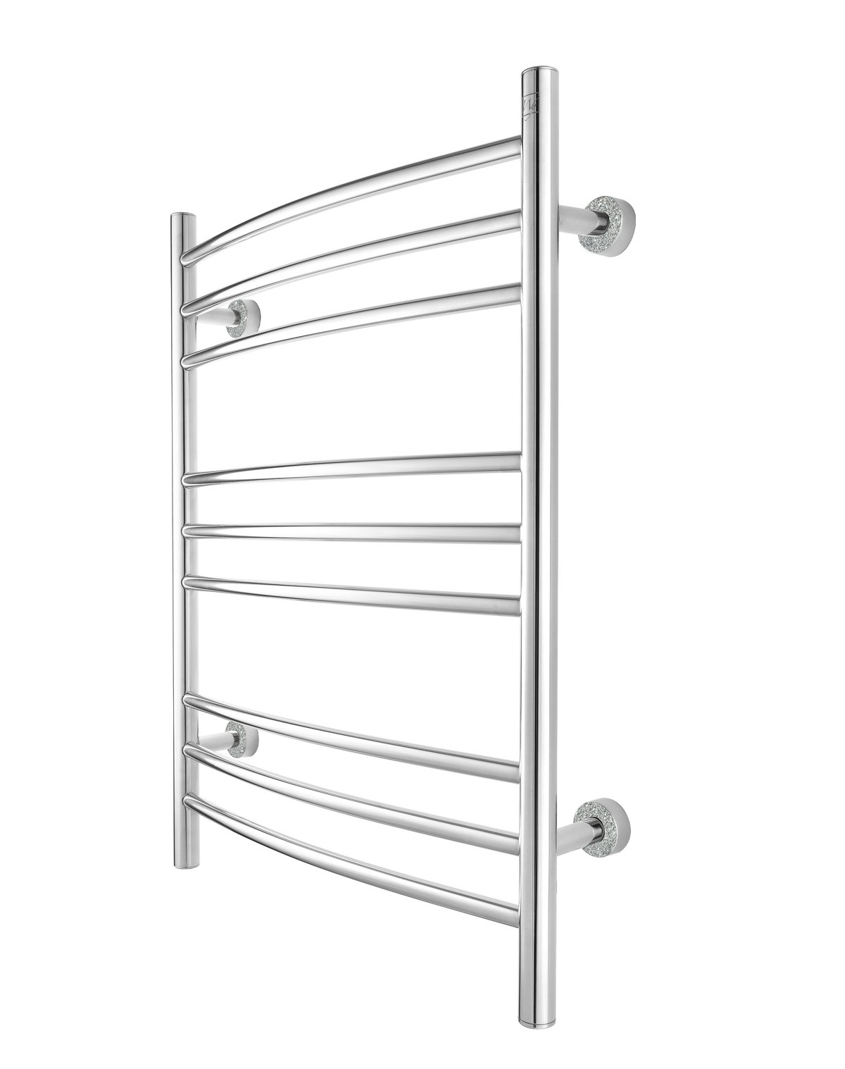 Polished Towel Warmer Platinum Austrian Crystals