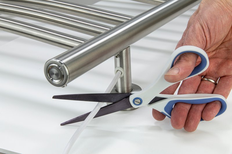 Dual connection towel warmer being converted to hardwired