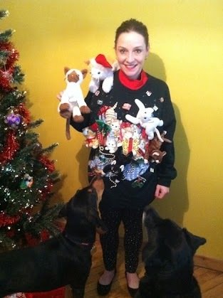WarmlyYours Ugly Sweater Contest Winner, Mary Godawa. 
