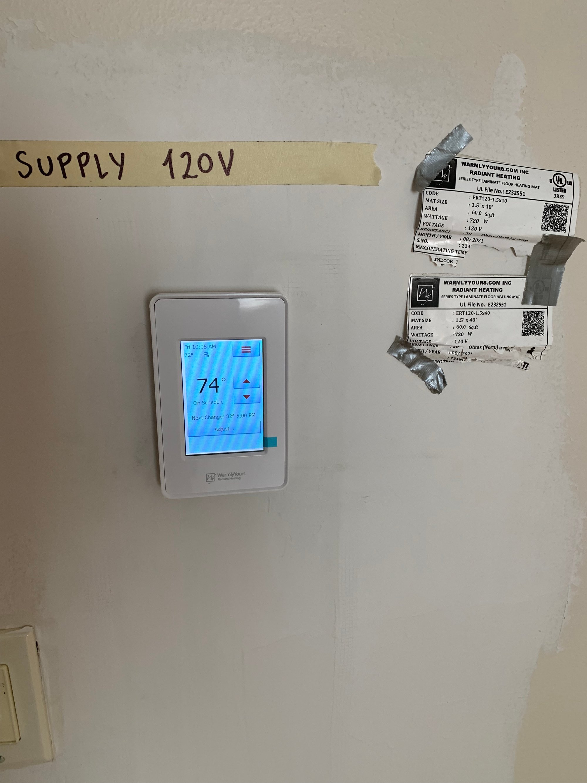Environ SmartInstall for Bedroom with Carpet thermostat