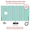 TempZone Shower Floor Mat 32x60 offset drain