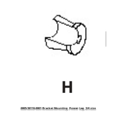 Bracket, Mounting, Power Leg, 3/4 size