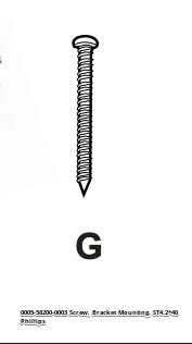 Infinity and Riviera Mounting Bracket Screw ST4.2*40 Phillips Screw, Bracket Mounting, ST4.2*40, Phillips