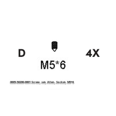 Screw, Set, Allen, Socket, M5*6