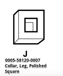 Collar, Leg, Polished, Square