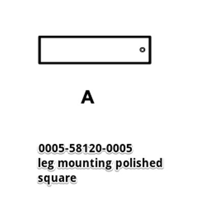 Leg, Mounting, Polished, Square