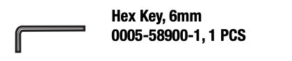 Wrench, Hex, 6mm