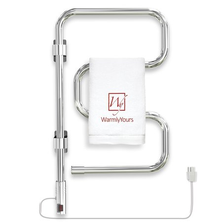 Elements Towel Warmer, Polished Chrome, Plug-in, 4 Bars
