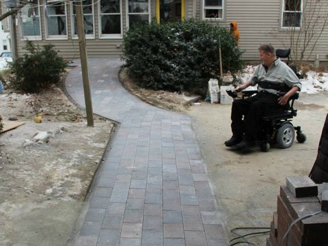 Accessibility Ramp Finished heated walkway