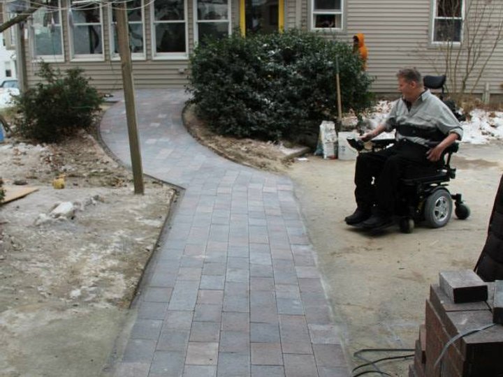 The finished heated walkway