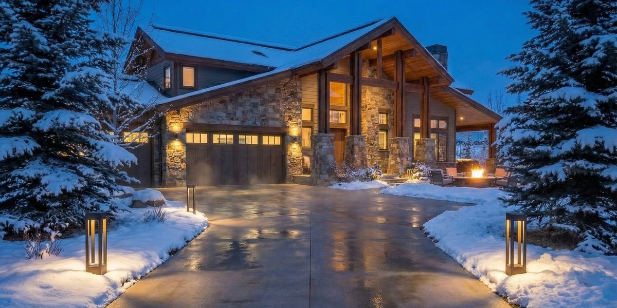 Heated Driveway System Prevents Snow Buildup at Upscale Residence