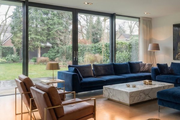 Luxury Living Room Radiant Heated Flooring with UWG5 Thermostat