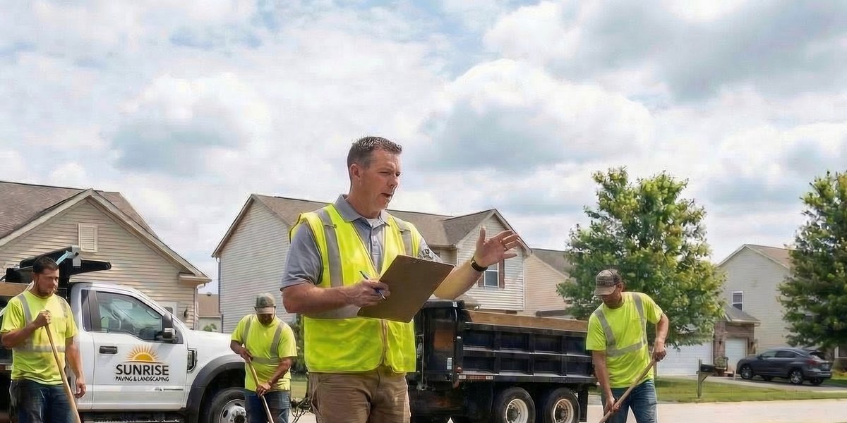 Manager Supervising Asphalt Snow Melting Installation Jobsite