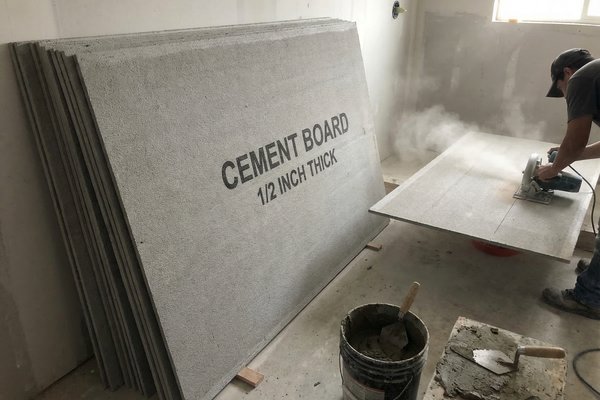 Cement Backer Board for Radiant Floor Heating Installation