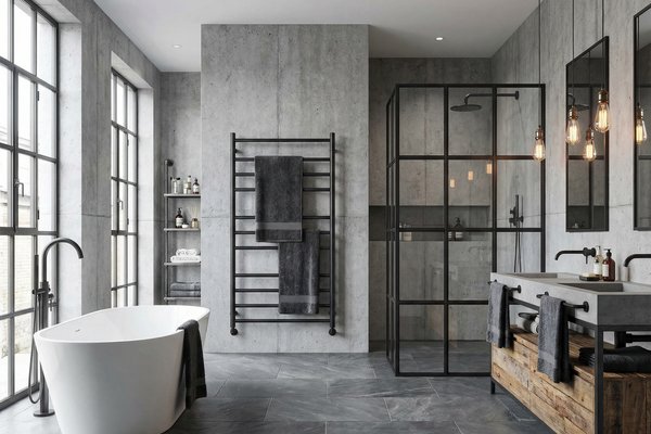 Modern Master Bath With Towel Warmer