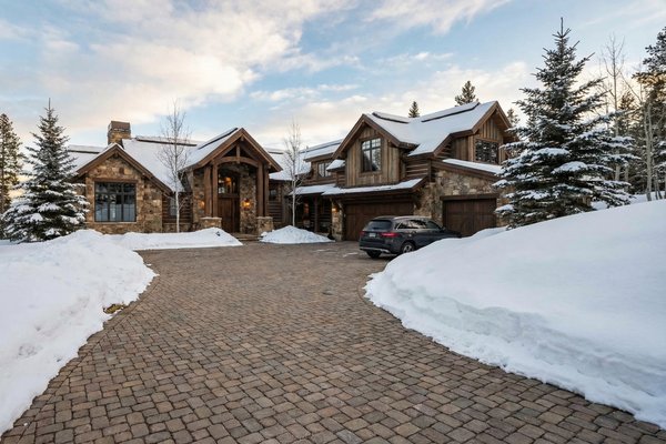 Heated Driveway Keeps Luxury Home Clear of Snow in Winter