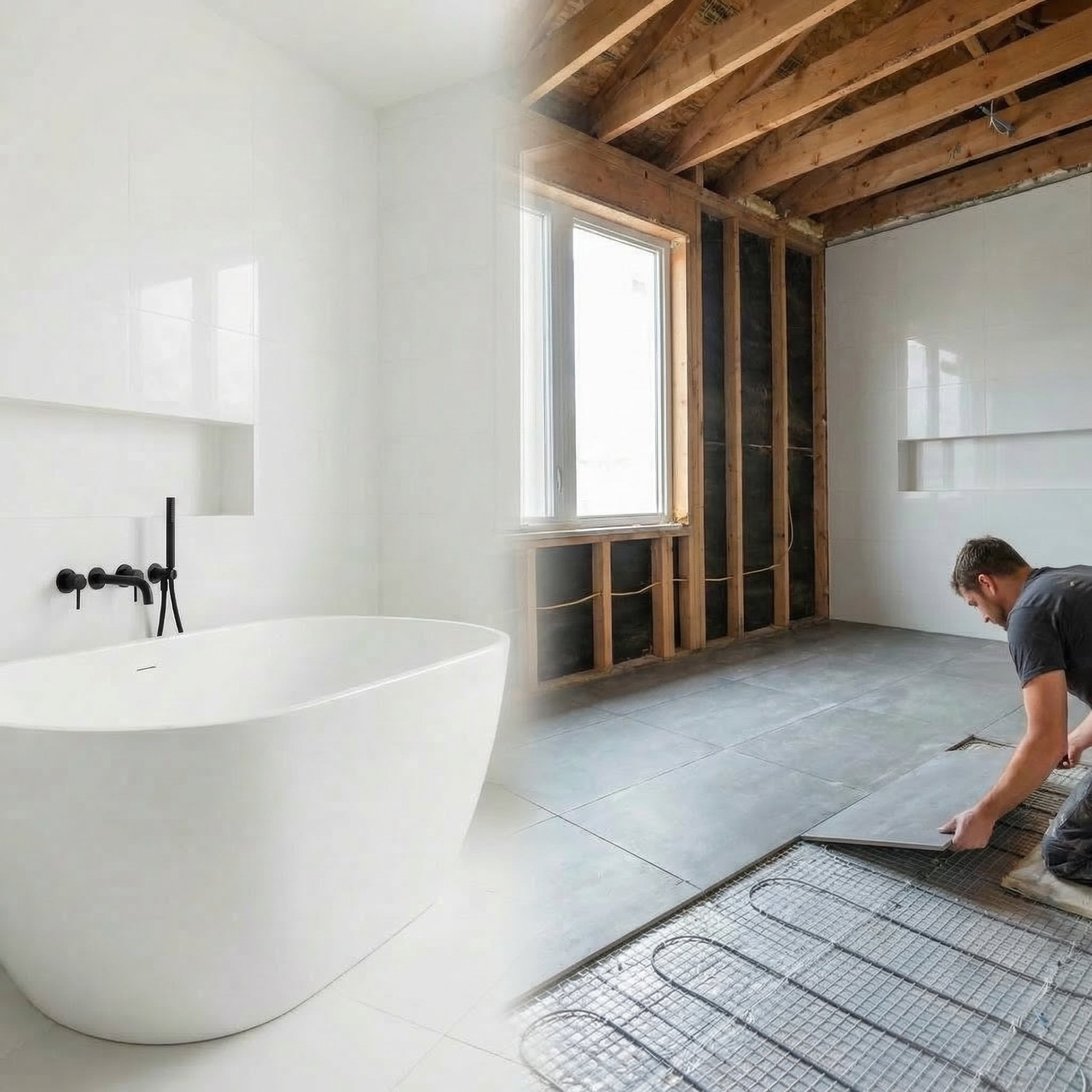 Modern Bathroom Design With Radiant Heated Floors For Spring Renovation