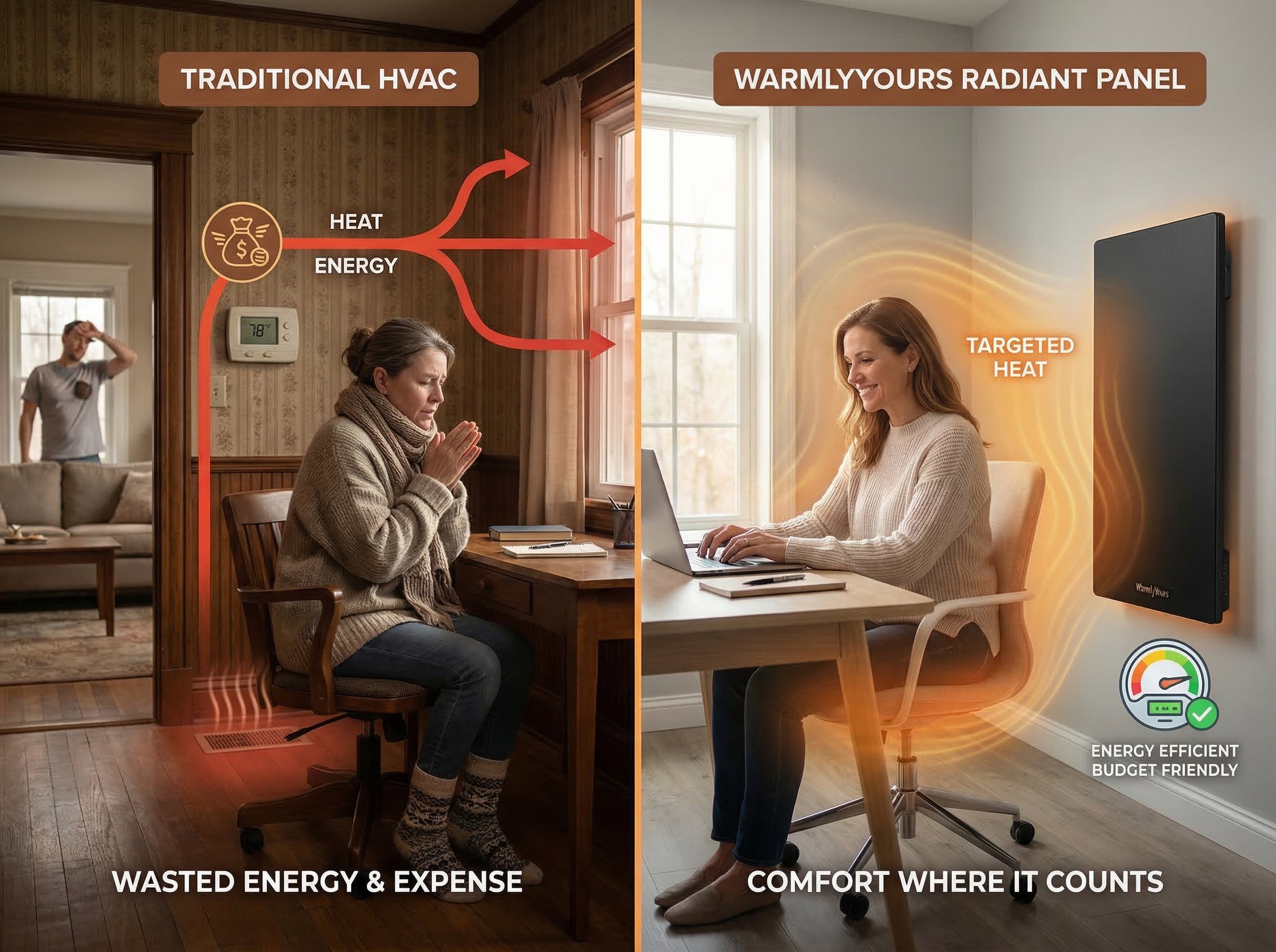 Radiant Panel Heat vs. Traditional HVAC Whole-House Heating- Google posting