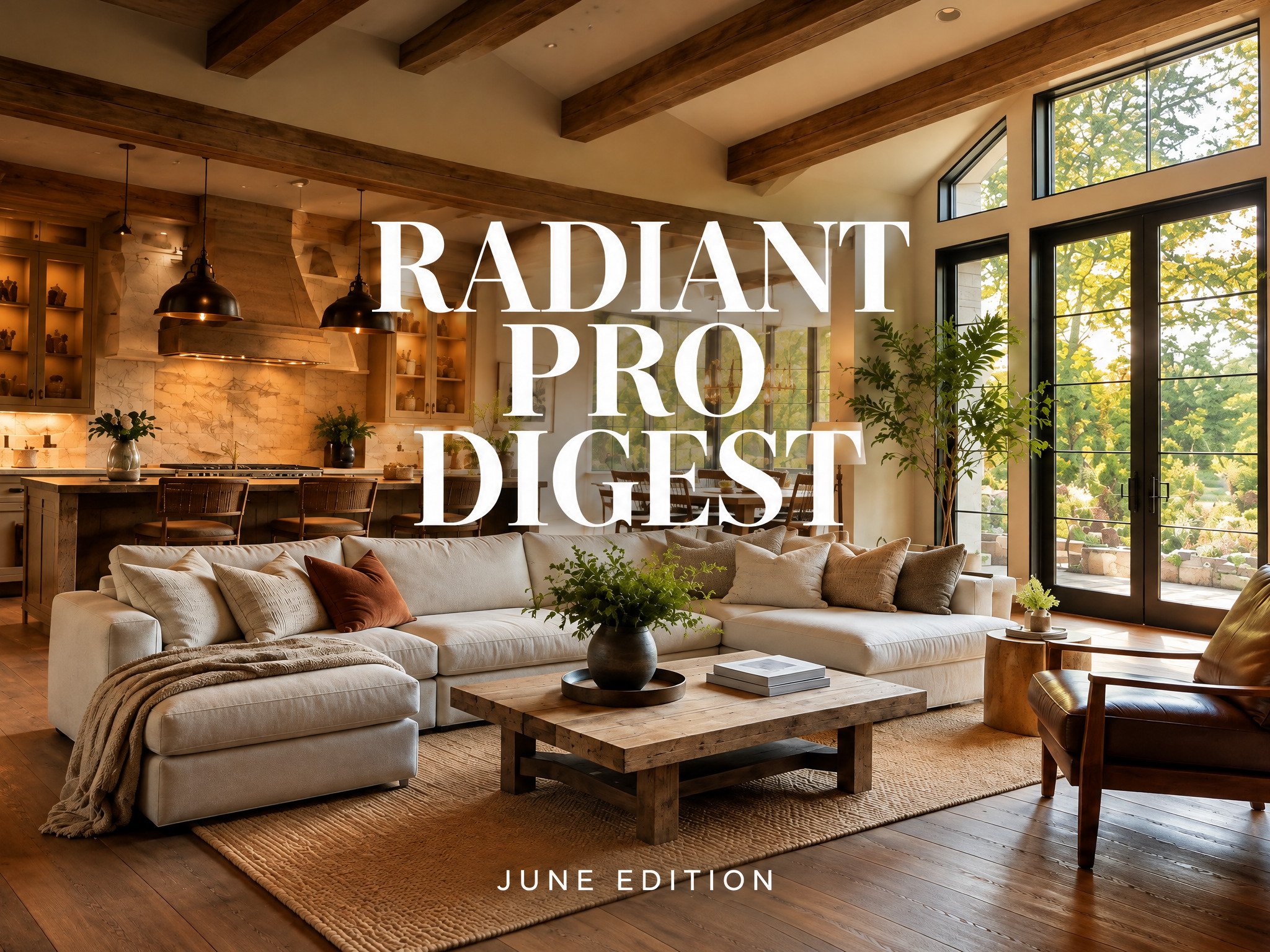 Radiant Floor Heating System Installation With Centered Text Overlay