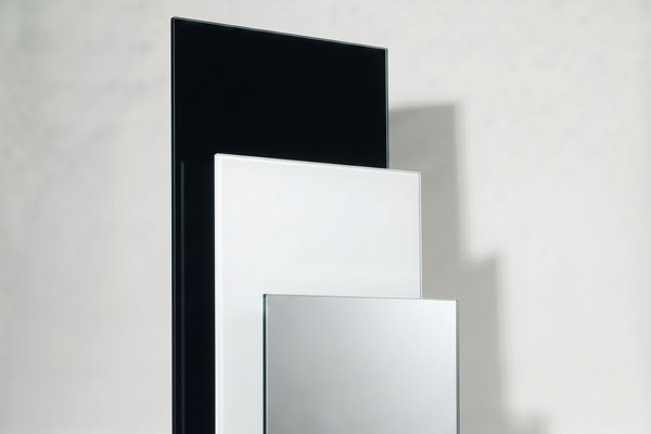 Thin Infrared Heating Panels In Black White And Mirror Glass