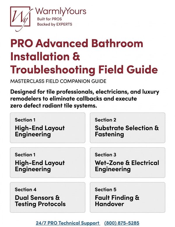 WarmlyYours Pro Advanced Bathroom Radiant Heating Installation Field Guide