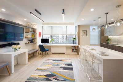 Luxury Warmth for a Manhattan Kitchen & Living Room