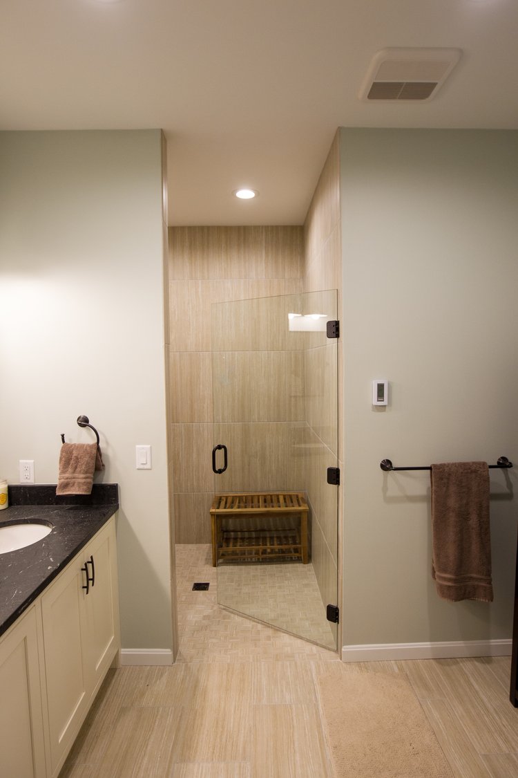 Product Donation for Unique Master Bathroom Showcase in Cincinnati, OH. 45 sq. ft. WarmlyYours