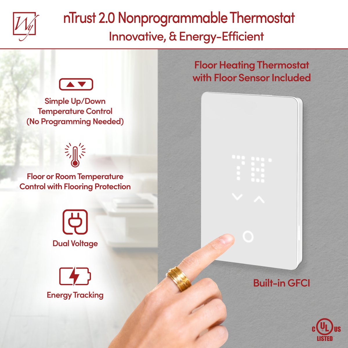 Amazon Carousel Image - nTrust 2 Thermostat Image