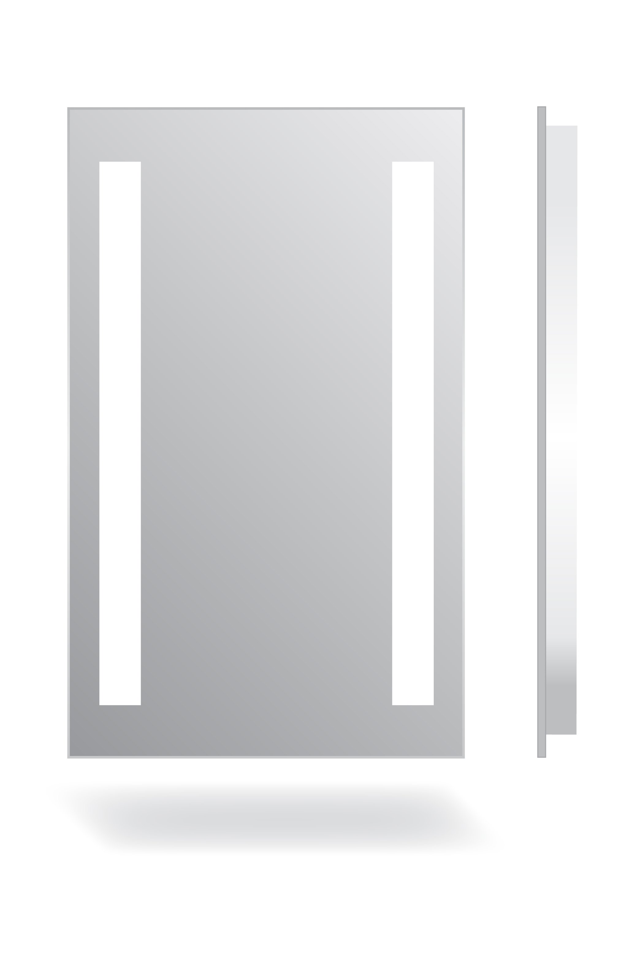 Amber LED Mirror W 24ʺ x H 48ʺ x 1.75ʺ, Cool White - 4100K