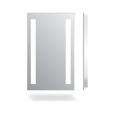 Amber LED Mirror W 22ʺ x H 40ʺ x 1.75ʺ, Cool White - 4100K