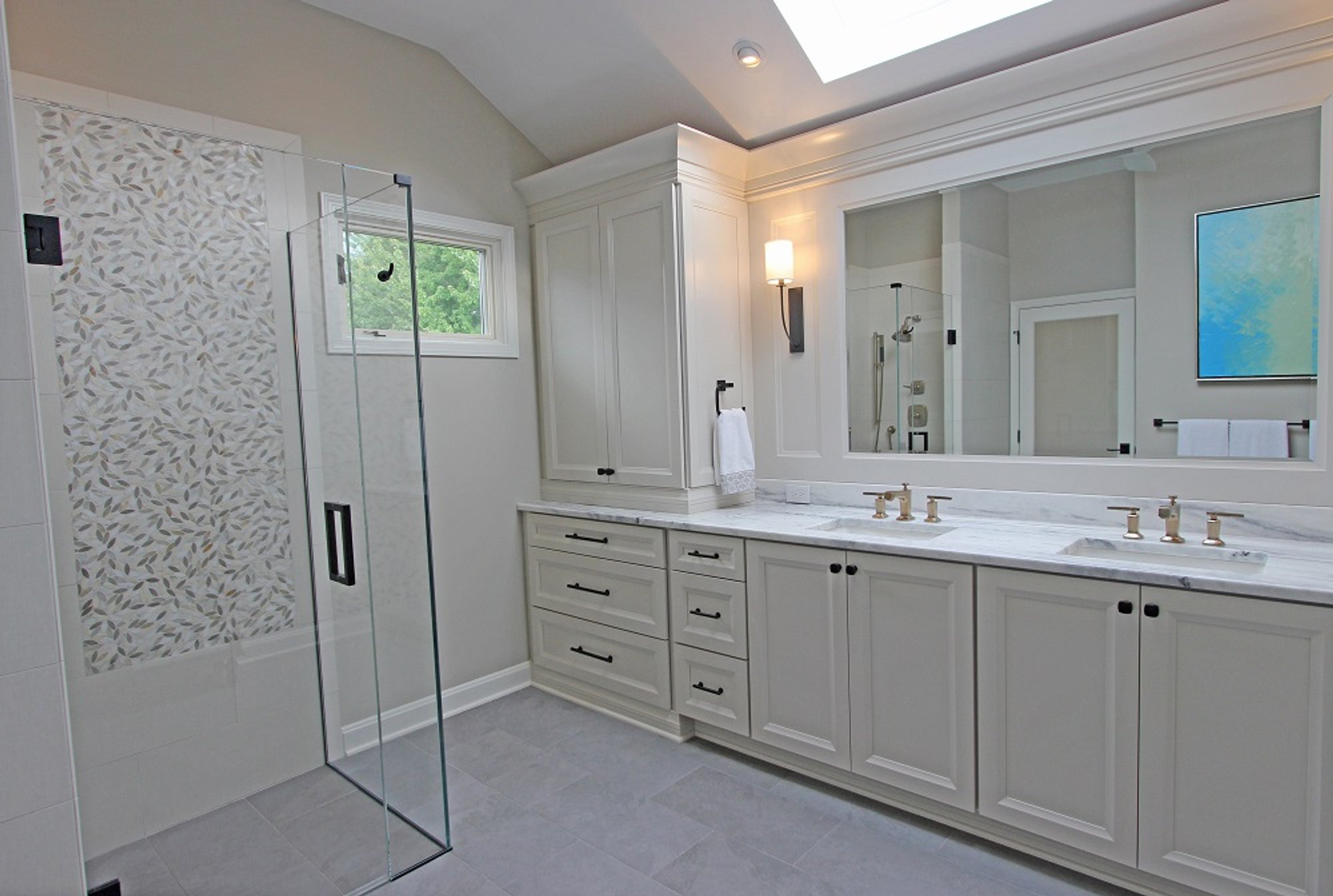 Architectural Justice remodel of bathroom with radiant TempZone heated tile flooring