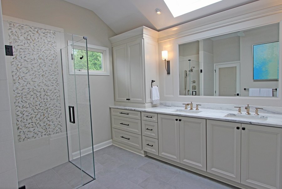 Architectural Justice remodel of bathroom with radiant TempZone heated tile flooring