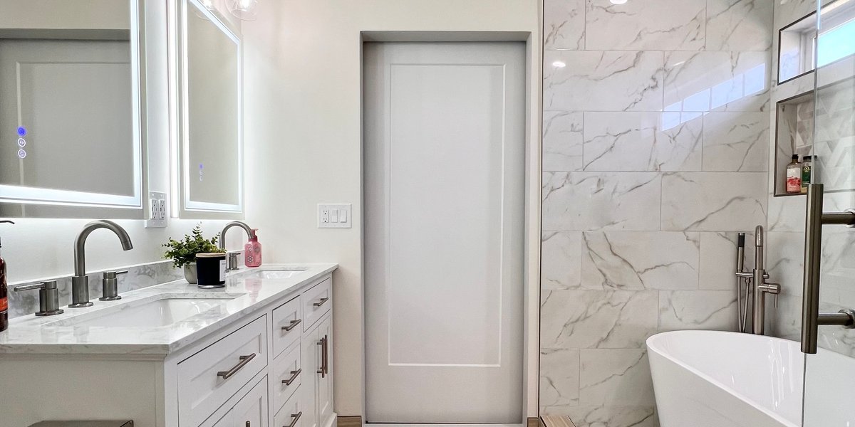 Arojo Bathroom Remodel with floor heating - updated removed thermostat