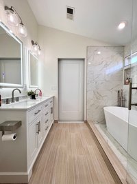 Arojo Bathroom Remodel with floor heating - updated removed thermostat
