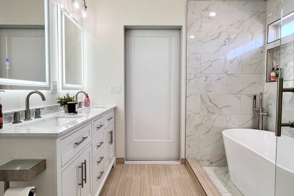 Arojo Bathroom Remodel with floor heating - updated removed thermostat