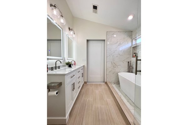 Arojo Bathroom Remodel with floor heating - updated removed thermostat