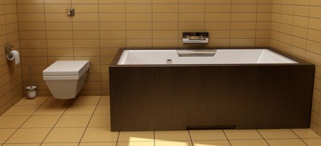 Minimal Tiled Asian style bathroom