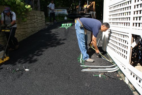 Snow melt installation for asphalt driveway in zion illinois 13