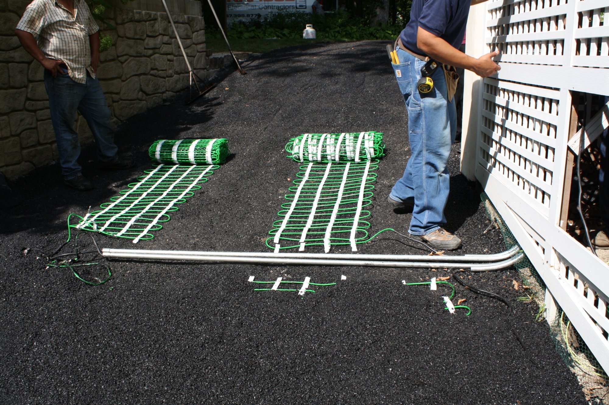 Snow melt installation for asphalt driveway in zion illinois 12