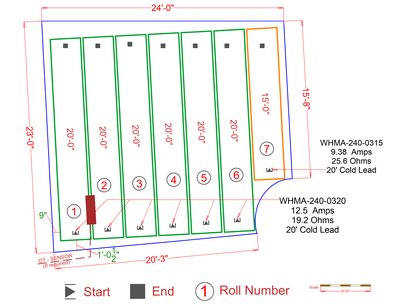 Asphalt Driveway Snow Melting Mat System plan