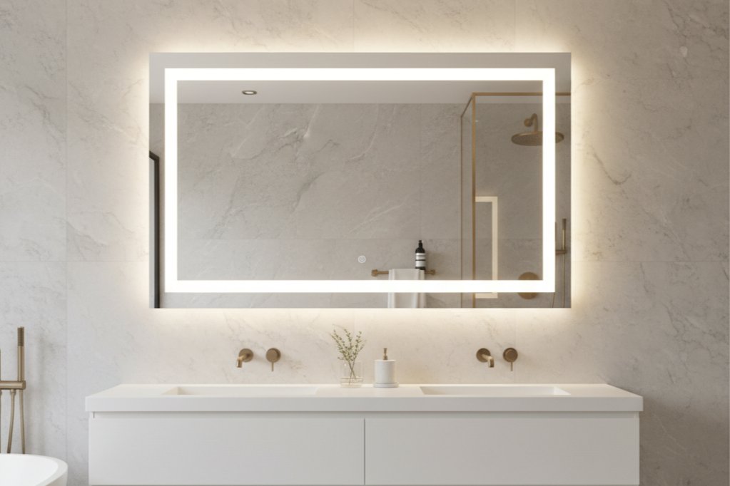 Audrey 40x28 LED Bathroom Mirror with Backlit Lighting