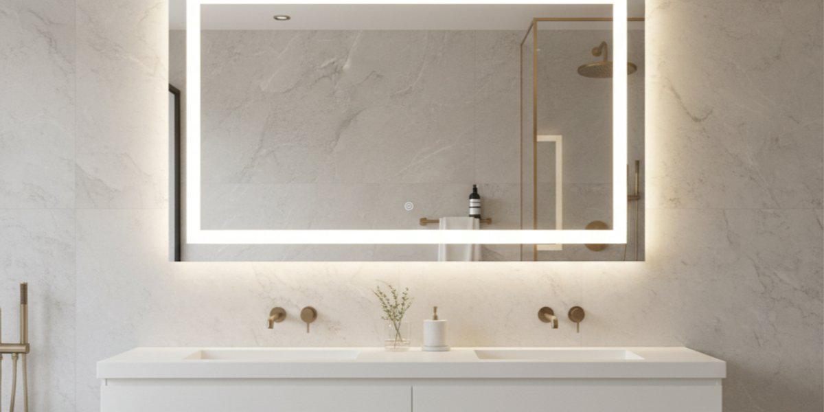 Audrey 40x28 LED Bathroom Mirror with Backlit Lighting