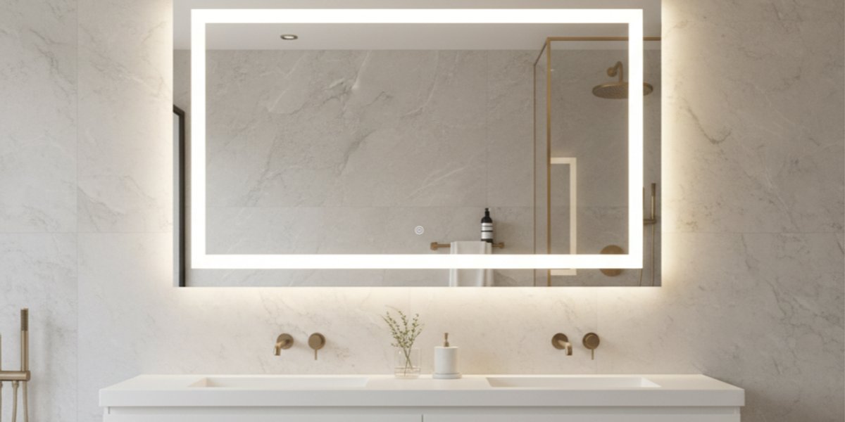 Audrey 40x28 LED Bathroom Mirror with Backlit Lighting