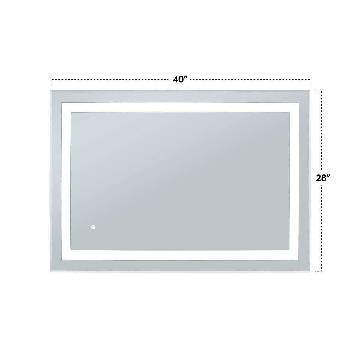 Audrey 40x28 LED Mirror Measurements