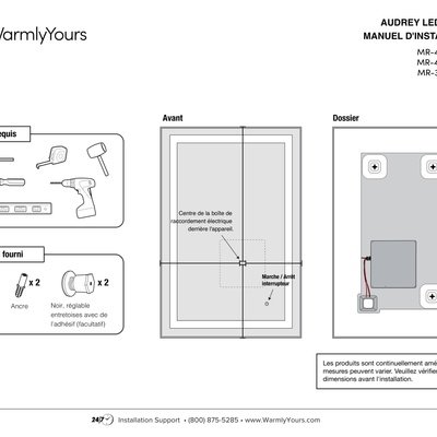 Audrey Installation Instructions (French)