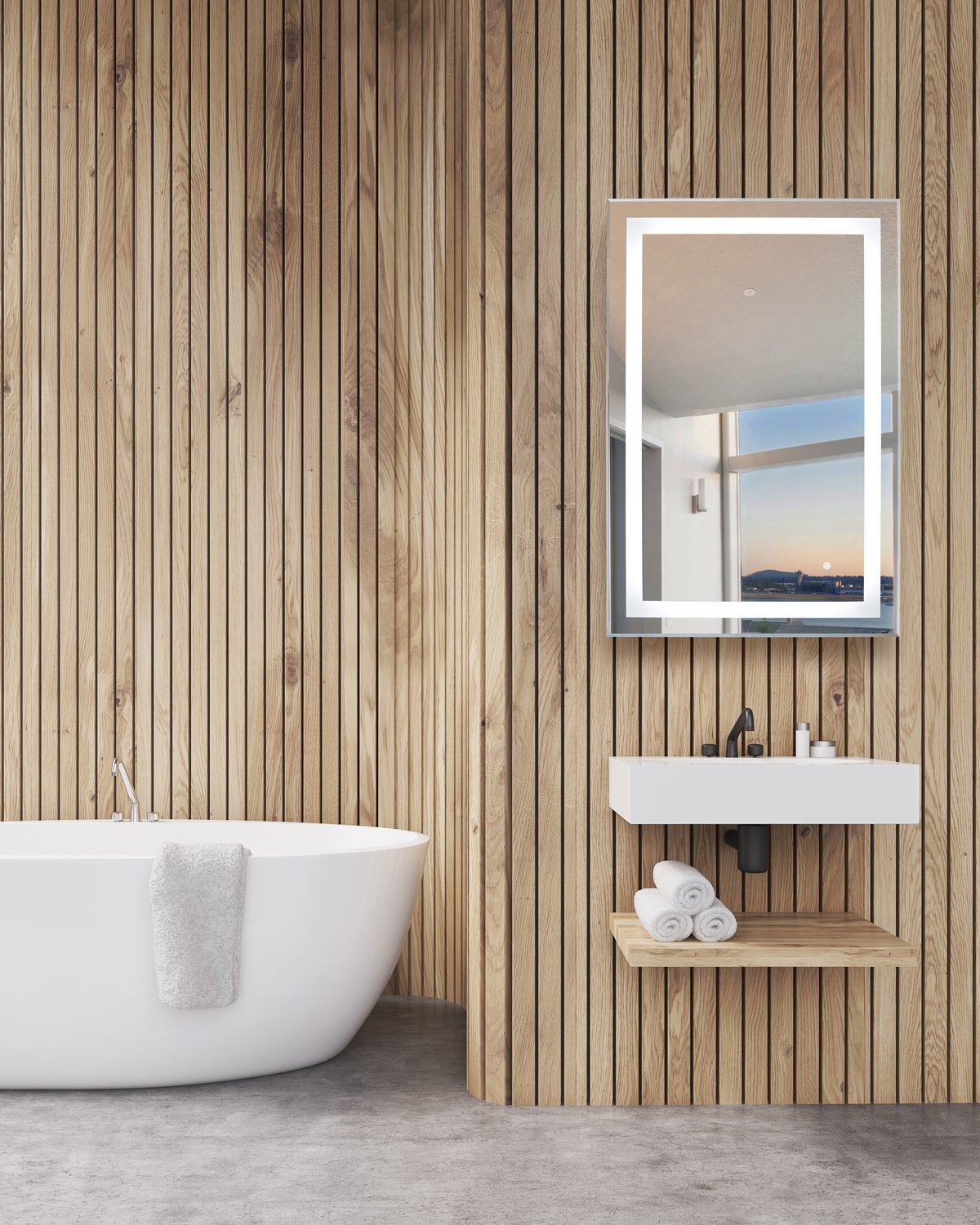 Audrey Lifestyle with Beveled Edge and Touch Button
